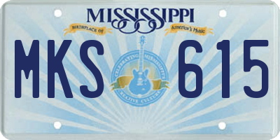 MS license plate MKS615