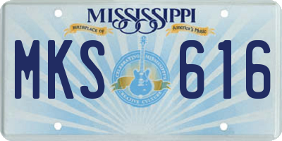MS license plate MKS616