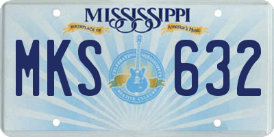 MS license plate MKS632
