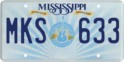 MS license plate MKS633