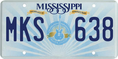 MS license plate MKS638