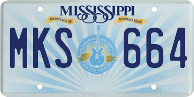 MS license plate MKS664
