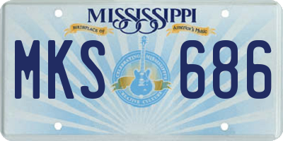 MS license plate MKS686