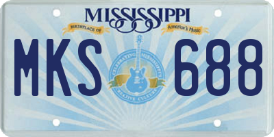 MS license plate MKS688