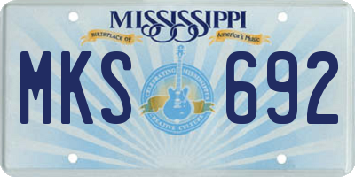 MS license plate MKS692