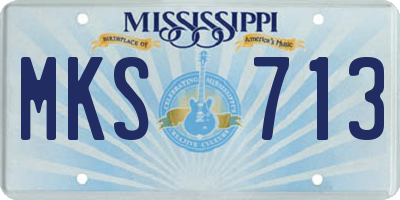 MS license plate MKS713