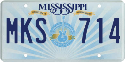 MS license plate MKS714
