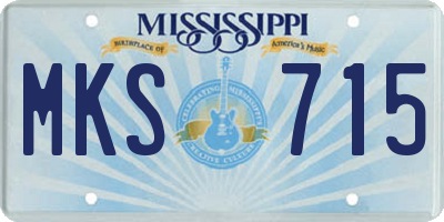 MS license plate MKS715