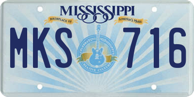 MS license plate MKS716