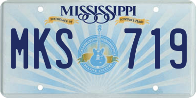 MS license plate MKS719
