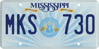 MS license plate MKS730
