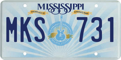 MS license plate MKS731