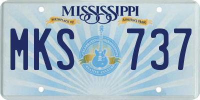 MS license plate MKS737