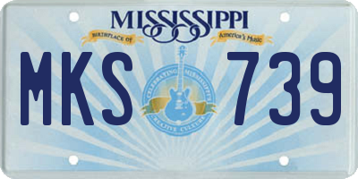MS license plate MKS739