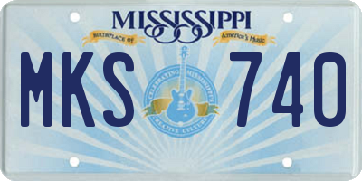 MS license plate MKS740
