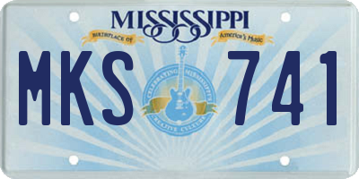 MS license plate MKS741