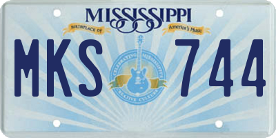 MS license plate MKS744