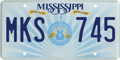 MS license plate MKS745