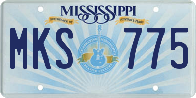 MS license plate MKS775