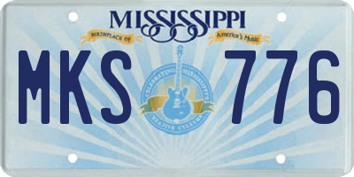 MS license plate MKS776