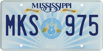 MS license plate MKS975