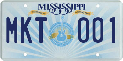 MS license plate MKT001