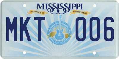 MS license plate MKT006