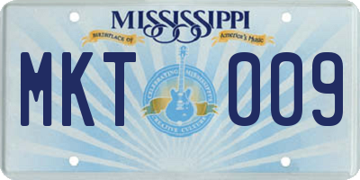 MS license plate MKT009