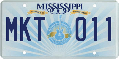 MS license plate MKT011
