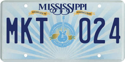 MS license plate MKT024