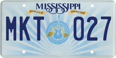 MS license plate MKT027