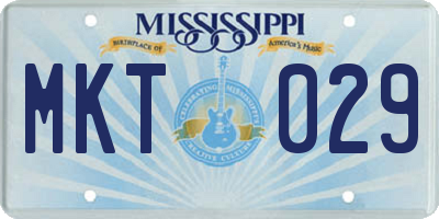 MS license plate MKT029