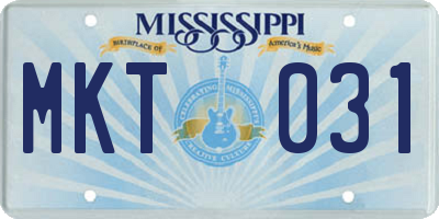 MS license plate MKT031