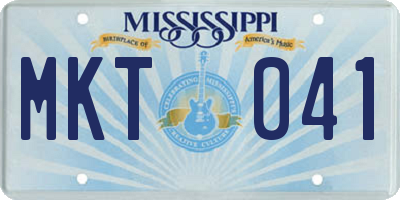 MS license plate MKT041