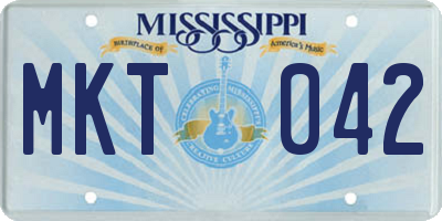MS license plate MKT042