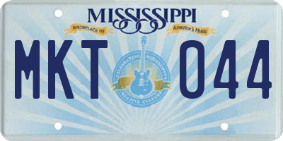 MS license plate MKT044