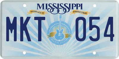 MS license plate MKT054