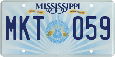 MS license plate MKT059
