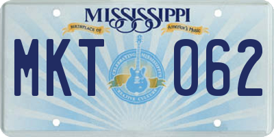 MS license plate MKT062