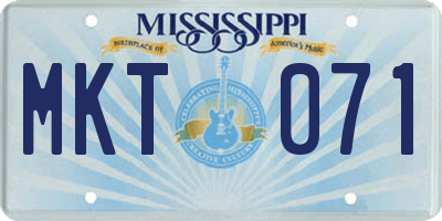 MS license plate MKT071