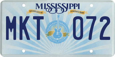 MS license plate MKT072
