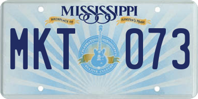 MS license plate MKT073