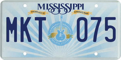 MS license plate MKT075