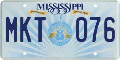 MS license plate MKT076