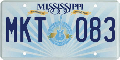 MS license plate MKT083