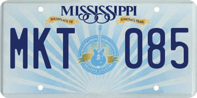 MS license plate MKT085