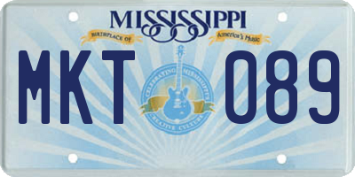 MS license plate MKT089