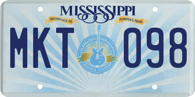 MS license plate MKT098