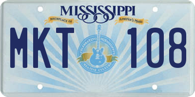 MS license plate MKT108