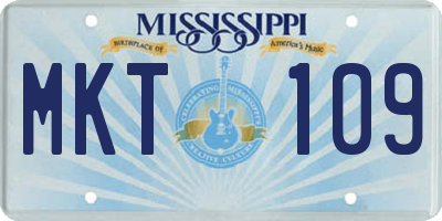 MS license plate MKT109